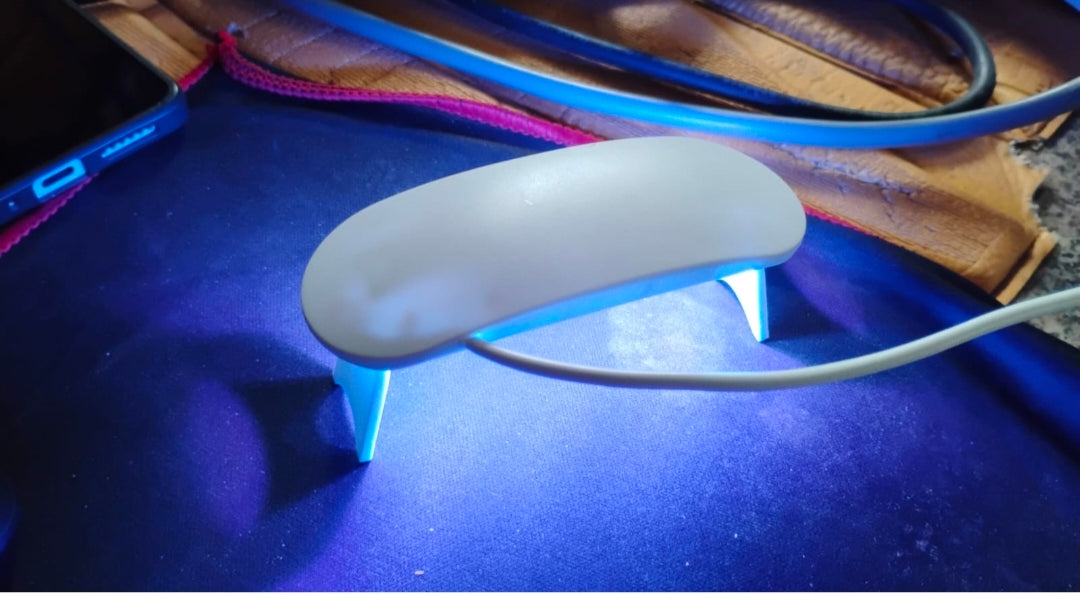 Mini Portable UV LED Nail Lamp – USB-Powered Gel Polish Curing Dryer with Foldable Stand