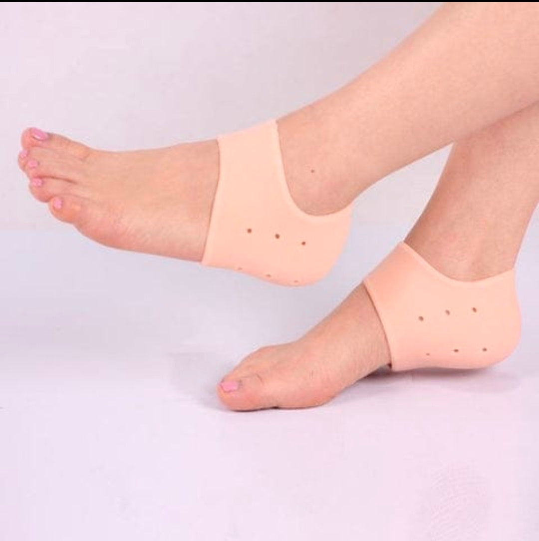 Reusable Silicone Heel Socks – Anti-Crack Moisturizing Pads (Toe-Free Design)
