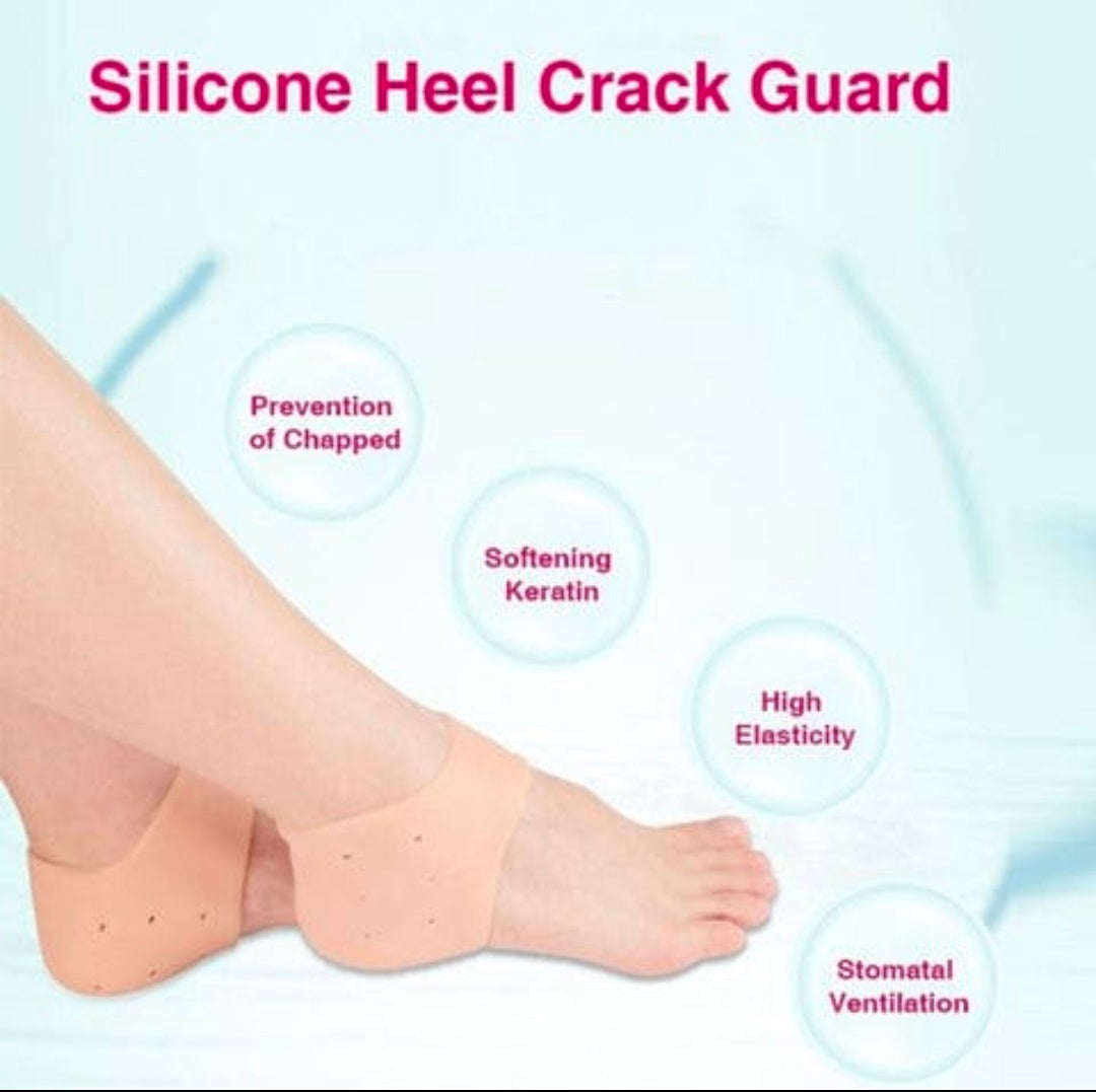 Reusable Silicone Heel Socks – Anti-Crack Moisturizing Pads (Toe-Free Design)